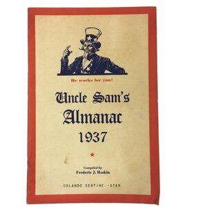 Vintage Almanac Uncle Sams 1937 Compiled by Frederic J Haskin Paper Ephemera u